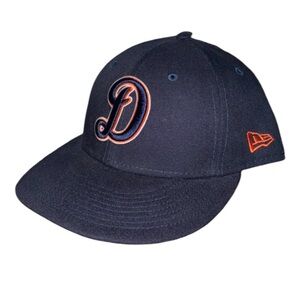 New Era Detroit Tigers LIGATURE Fitted 59Fifty Hat Cap BLUE 7 3/8